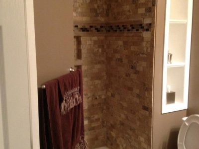 Brick Wall Bathroom Makeover