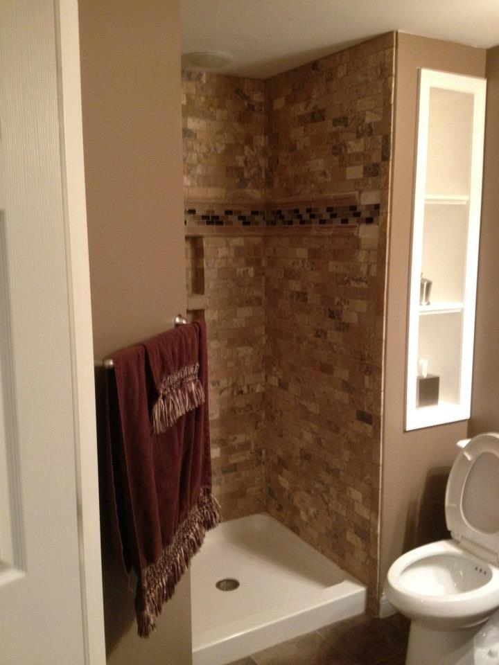 Brick Wall Bathroom Makeover